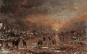 Aert van der Neer Sports on a Frozen River oil painting reproduction